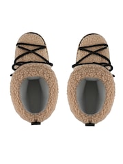 South Beach Natural Borg Snow Boots With Stud Detail - Image 4 of 4