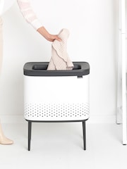 Brabantia White Bo 60L Laundry Bin - Image 5 of 6
