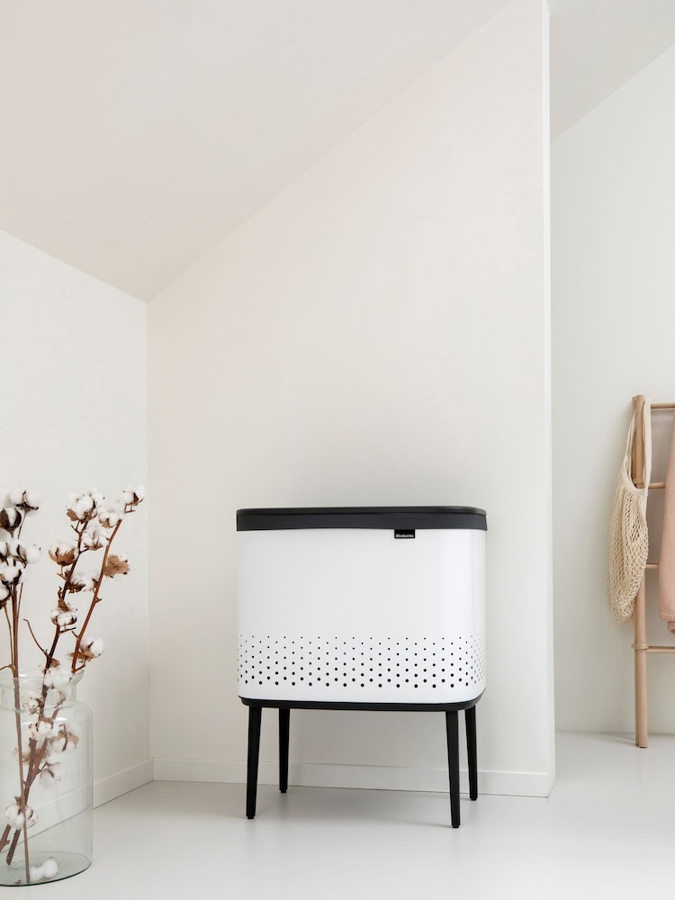 Brabantia White Bo 60L Laundry Bin - Image 6 of 6