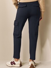 Navy Blue Ponte Cargo Trousers - Image 2 of 6