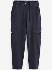 Navy Blue Ponte Cargo Trousers - Image 5 of 6