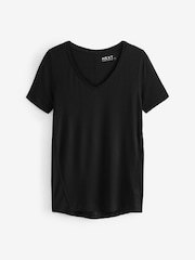 Black Slouch V-Neck T-Shirt - Image 1 of 2