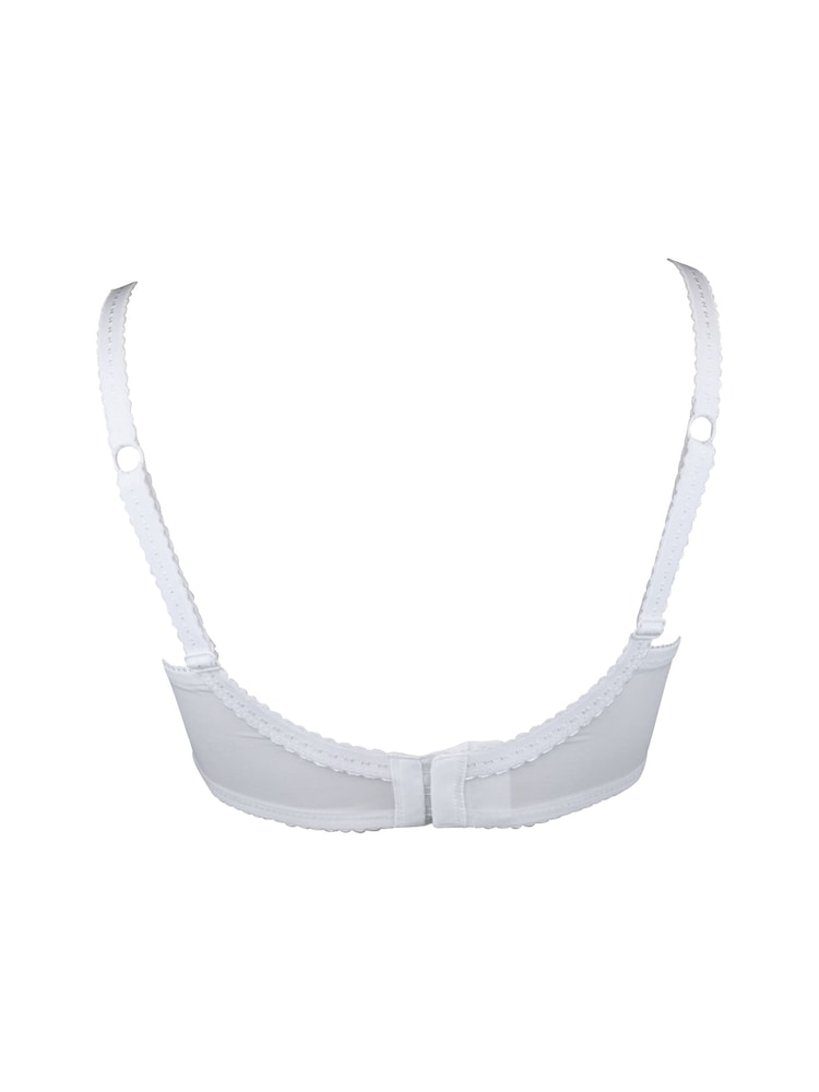 Pour Moi White Non Padded Sofia Embroidered Side Support Bra - Image 4 of 4