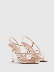 River Island Diamante Strappy Dabanlı Sandals - 6şəkildən 3 şəkil