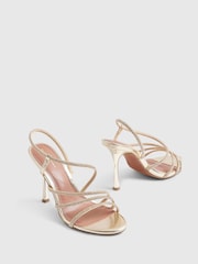 River Island Diamante Strappy Dabanlı Sandals - 6şəkildən 4 şəkil