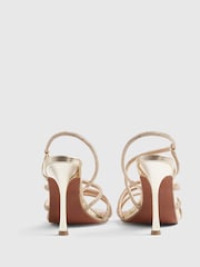 River Island Diamante Strappy Dabanlı Sandals - 6şəkildən 6 şəkil