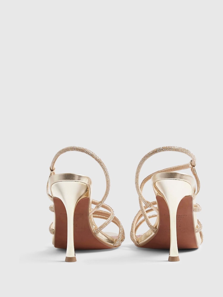 River Island Diamante Strappy Dabanlı Sandals - 6şəkildən 6 şəkil River Island Diamante Strappy Dabanlı Sandals - 6şəkildən 6 şəkil