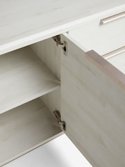 White Bronx Oak Effect Large Sideboard - Image 4 of 8