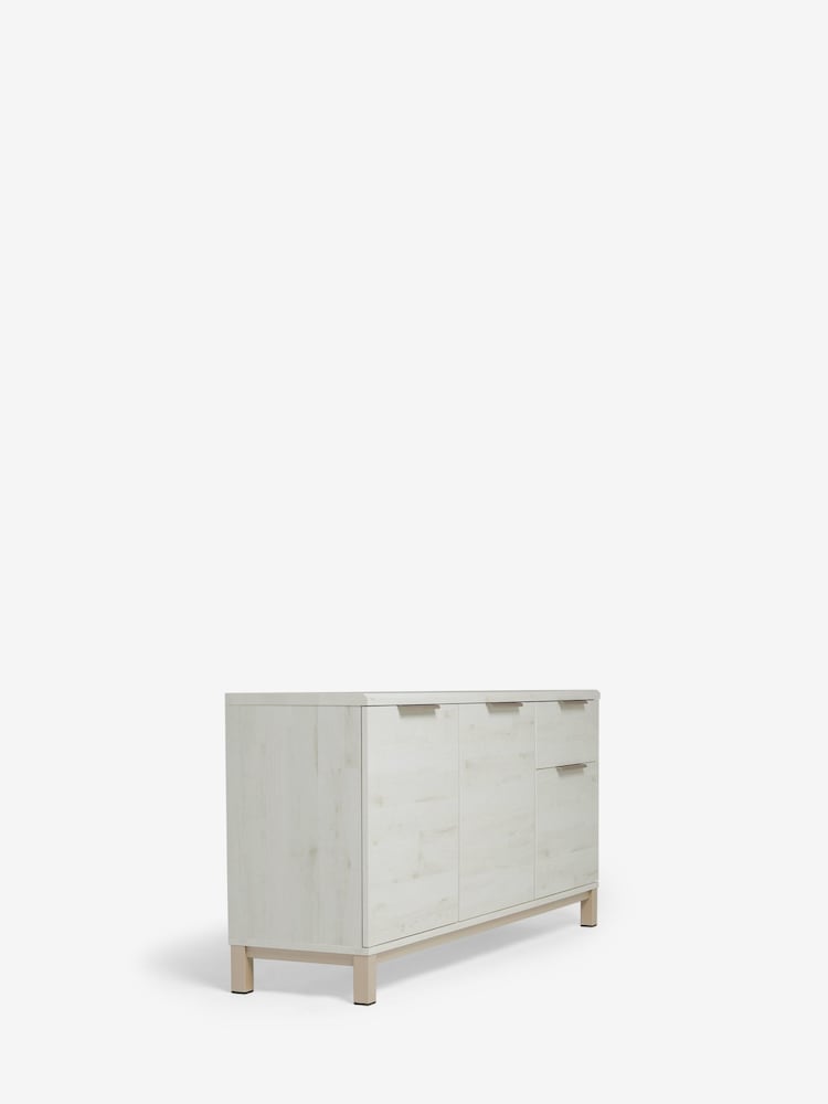 White Bronx Oak Effect Sideboard - Image 9 of 9 White Bronx Oak Effect Sideboard - Image 9 of 9
