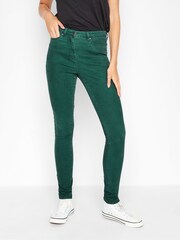 Long Tall Sally Green AVA Stretch Skinny Jeans - Image 1 of 4