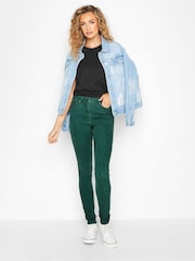 Long Tall Sally Green AVA Stretch Skinny Jeans - Image 2 of 4