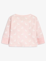 The Little Tailor Baby 2 Piece Jersey Bunny Print 100% Cotton Gift Set - Image 3 of 6
