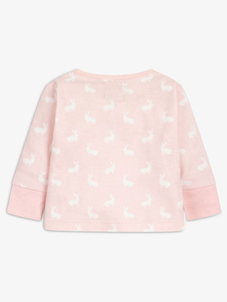Rose - The Little Tailor Bébé 2 Pieces Jersey Bunny Imprimé 100% Cotton Gift Set - Image 3 of 6
