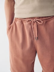 Rust Brown Garment Dye 100% Cotton Jersey Shorts - Image 4 of 8