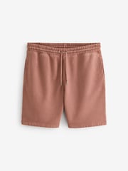 Rust Brown Garment Dye 100% Cotton Jersey Shorts - Image 5 of 8