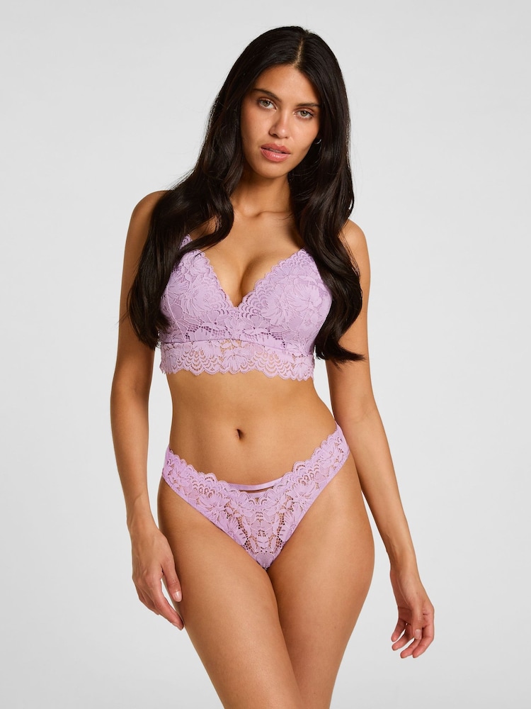 Hunkemöller Purple Andrea Brazilian Knickers - Image 1 of 5 Hunkemöller Purple Andrea Brazilian Knickers - Image 1 of 5