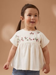 Weiß - Kurzärmelige Bluse (3 Monate – 7 Jahre) - Bild 1 von 7