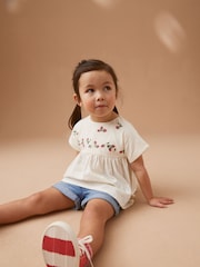 Weiß - Kurzärmelige Bluse (3 Monate – 7 Jahre) - Bild 2 von 7
