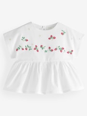 Weiß - Kurzärmelige Bluse (3 Monate – 7 Jahre) - Bild 5 von 7