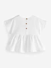 Weiß - Kurzärmelige Bluse (3 Monate – 7 Jahre) - Bild 6 von 7