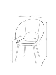 Set of 2 Soft Velvet Mid Grey Hewitt Black Leg Dining Chairs - Image 8 of 8