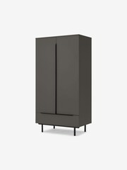 MADE.COM Graphite Grey Damien Double, 1 Drawer Wardrobe - Image 1 of 3