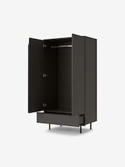 MADE.COM Graphite Grey Damien Double, 1 Drawer Wardrobe - Image 2 of 3