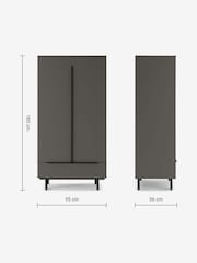 MADE.COM Graphite Grey Damien Double, 1 Drawer Wardrobe - Image 3 of 3