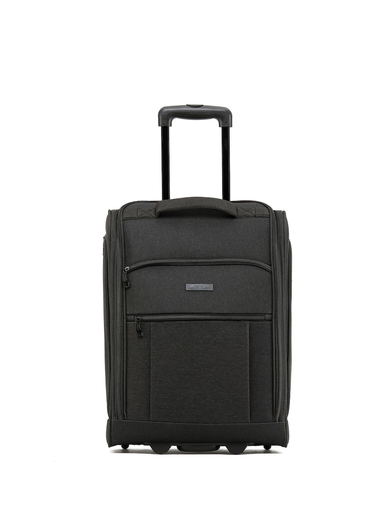 Flight Knight 55x40x20cm Ryanair Priority Soft Case Cabin Carry On Suitcase Hand Mono Canvas Luggage - Image 1 of 7