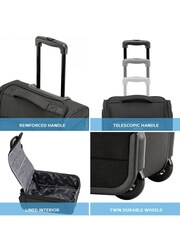 Flight Knight 55x40x20cm Ryanair Priority Soft Case Cabin Carry On Suitcase Hand Mono Canvas Luggage - Image 4 of 7