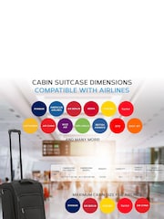Flight Knight 55x40x20cm Ryanair Priority Soft Case Cabin Carry On Suitcase Hand Mono Canvas Luggage - Image 6 of 7
