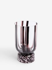 Black & White Confetti Glass Hurricane Candle Holder - Image 3 of 5