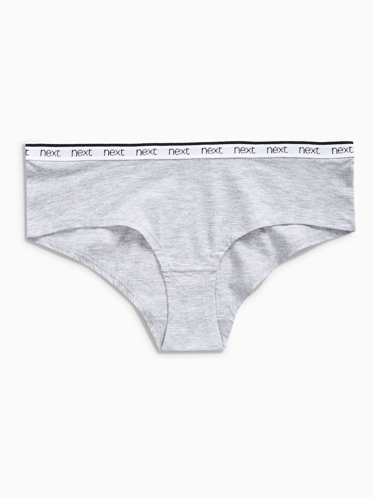 White/Black/Grey Short Logo Knickers 4 Pack - Image 2 of 7