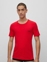 HUGO Black Regular Fit 100% Cotton T-Shirts 3 Pack - Image 2 of 5