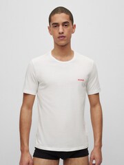 HUGO Black Regular Fit 100% Cotton T-Shirts 3 Pack - Image 4 of 5