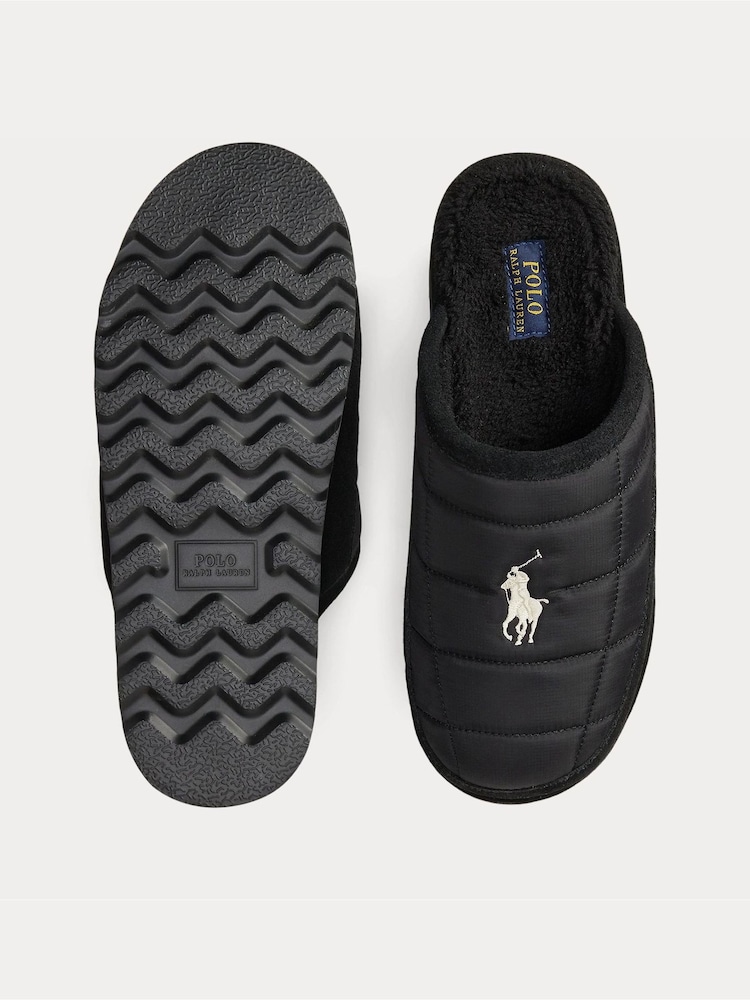 Polo Ralph Lauren Black Reade Scuff Slippers - Image 4 of 4
