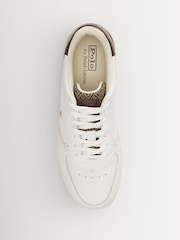 Polo Ralph Lauren White Masters Court Brogue Trim Trainers - Image 4 of 4