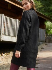 Threadbare Black Knitted Open Cardigan - Image 2 of 4