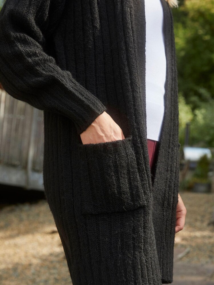 Threadbare Black Knitted Open Cardigan - Image 4 of 4