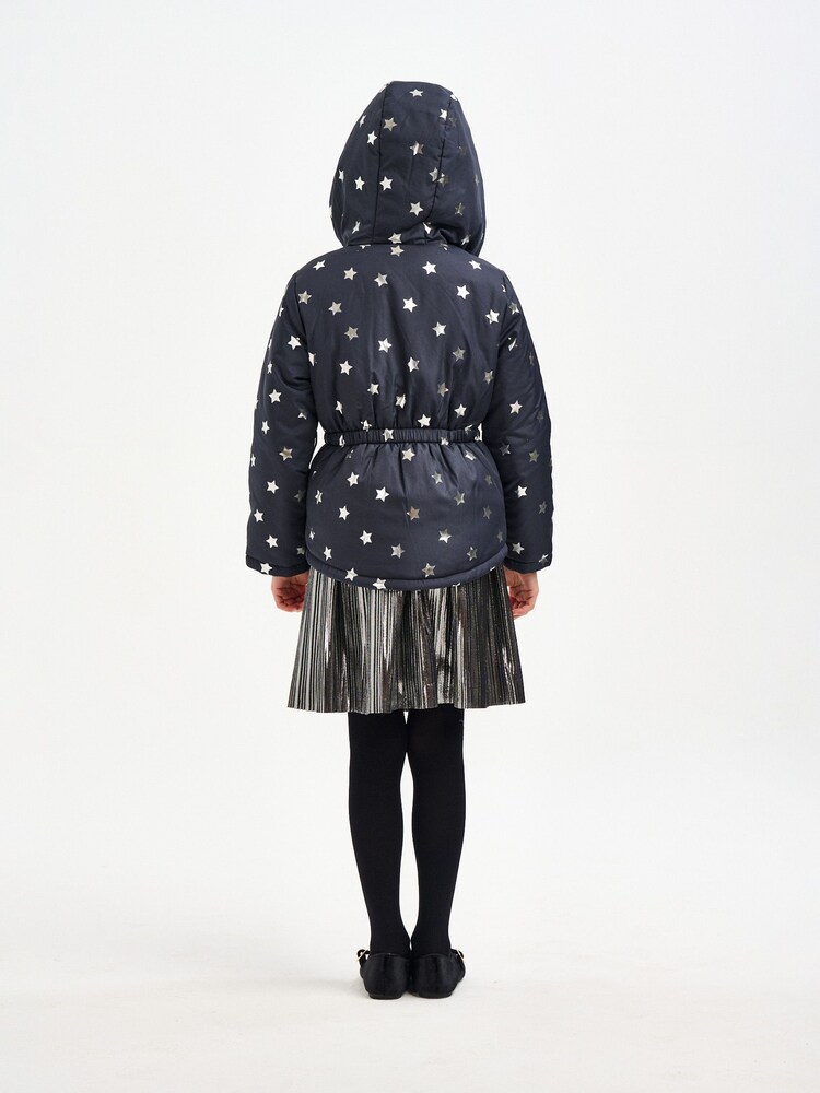 Nicole Miller Foil Star Printed Black Jacket - Image 2 of 2