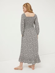 FatFace Black/White Adele Midi Dress - Image 3 of 6