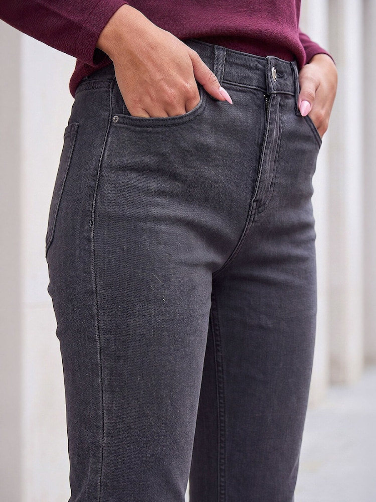 Roman Black Petite Bootcut Stretch Denim Jeans - Image 4 of 4 Roman Black Petite Bootcut Stretch Denim Jeans - Image 4 of 4