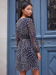 Roman Blue Petite Twist Front Dress - Image 2 of 4