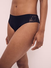 Black Brazilian Modal & Lace Knickers 3 Pack - Image 2 of 5