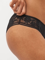 Black Brazilian Modal & Lace Knickers 3 Pack - Image 5 of 5