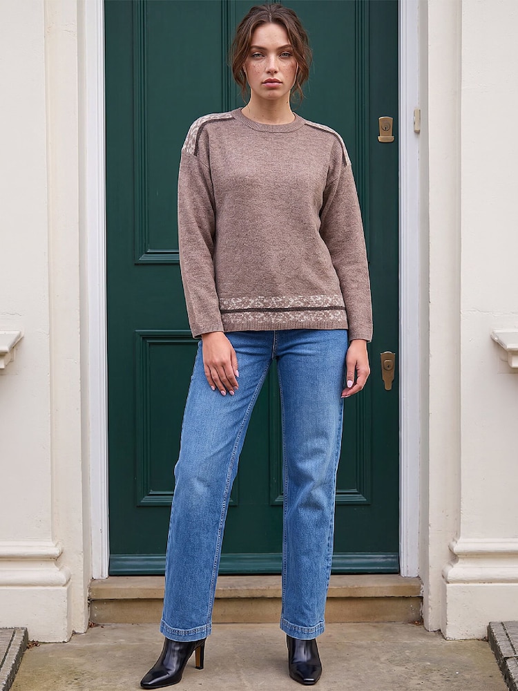 Roman Brown Petite Animal Jumper - Image 2 of 4 Roman Brown Petite Animal Jumper - Image 2 of 4