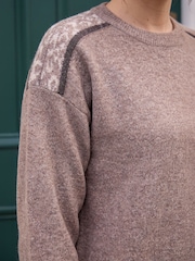 Roman Brown Petite Animal Jumper - Image 4 of 4