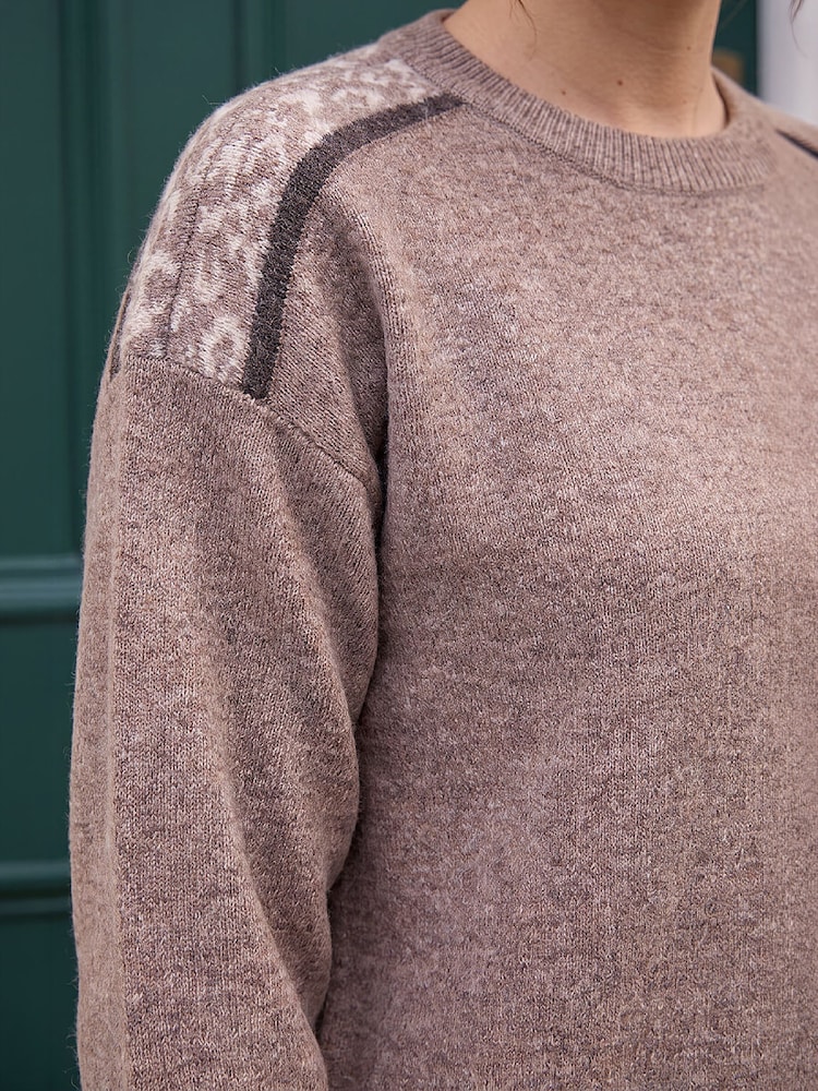 Roman Brown Petite Animal Jumper - Image 4 of 4 Roman Brown Petite Animal Jumper - Image 4 of 4
