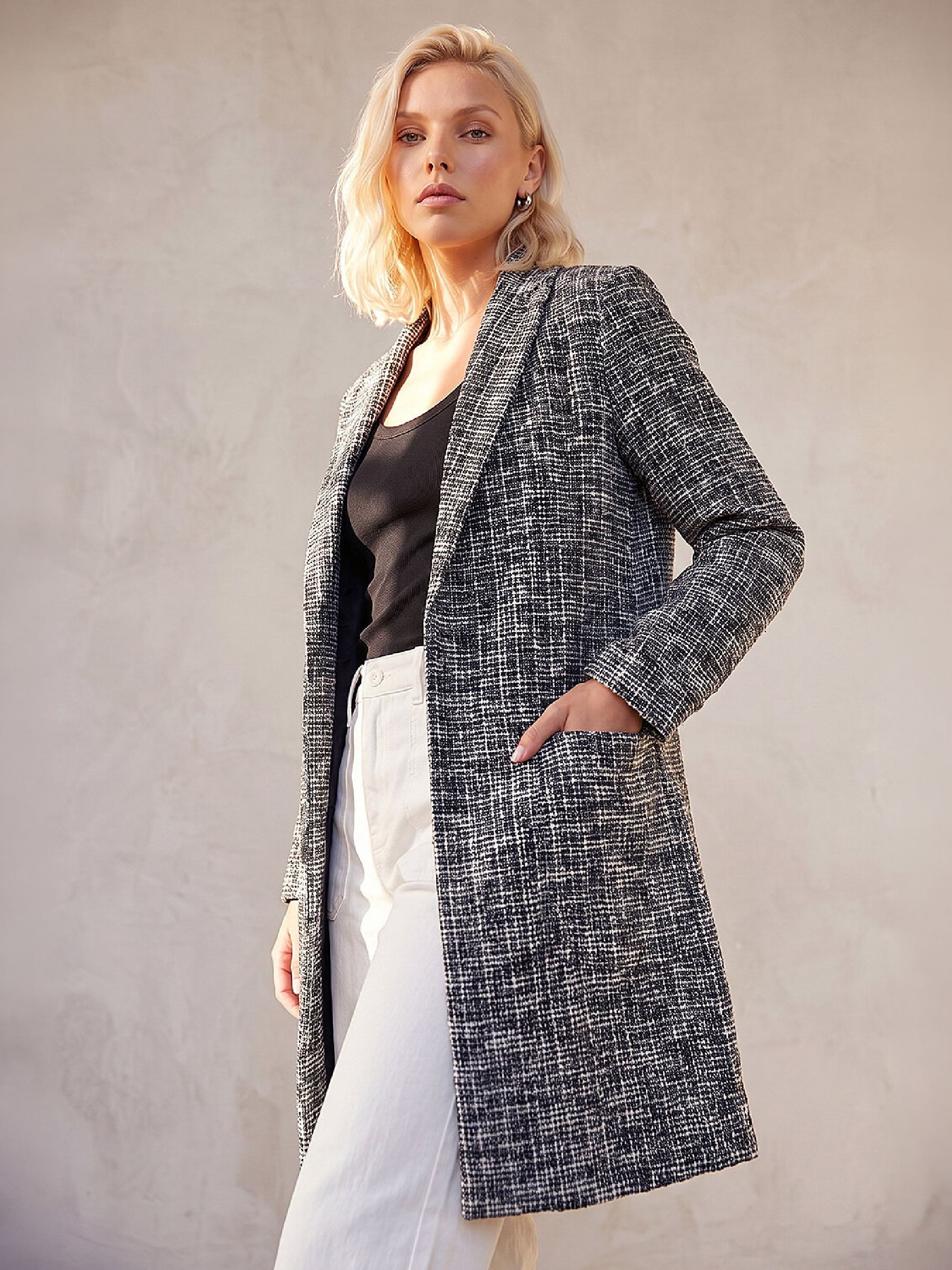 Roman Women's Black Petite Boucle Jacket In | Size: 18 - Image 7