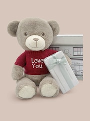 Babyblooms Valentines Day Frankie Bear Soft Toy and Belgian Chocolates - Love You - Image 1 of 6